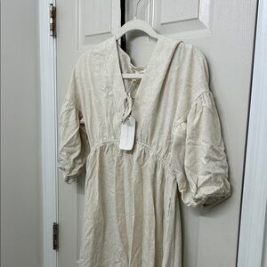 Elegant Cream Midi Dress